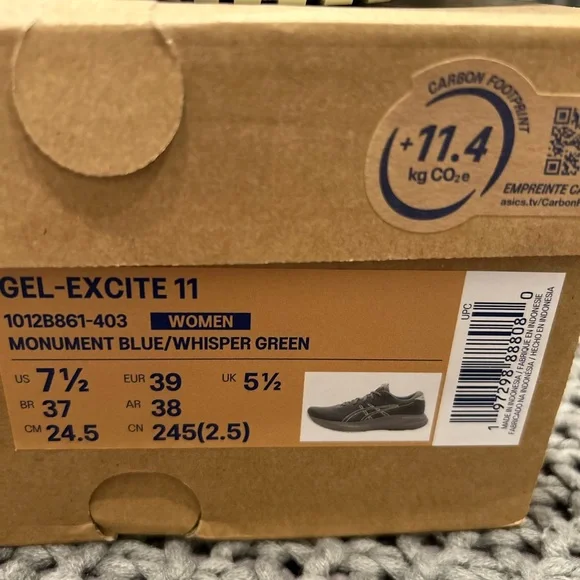 ASICS Women’s GEL-EXCITE 11 Monument Blue-Whisper Green 7.5 - Picture 7 of 7